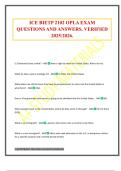 ICE BIETP 2102 OPLA EXAM QUESTIONS AND ANSWERS&period; VERIFIED 2025&sol;2026&period;