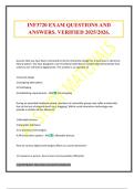 INF3720 EXAM QUESTIONS AND ANSWERS&period; VERIFIED 2025&sol;2026&period;