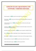 KNR 307 EXAM 3 QUESTIONS AND ANSWERS&period; VERIFIED 2025&sol;2026&period;