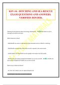 KSV &num;4 - DITCHING AND SEA RESCUE EXAM QUESTIONS AND ANSWERS&period; VERIFIED 2025&sol;2026
