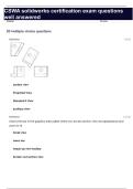CSWA solidworks certification exam questions well answered