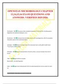 OPENSTAX MICROBIOLOGY CHAPTER 13,14,15,16 EXAM QUESTIONS AND ANSWERS. VERIFIED 2025/2026.