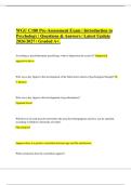 WGU C180 Pre-Assessment Exam &vert; Introduction to Psychology Questions & Answers &vert; WGU C180 Objective Assessment Exam &lpar;Latest Update 2026&sol;2027&rpar; &vert; WGU C180 PSYCHOLOGY&colon; EXAM QUESTIONS AND ANSWERS WITH RATIONALES & WGU C180 Final Exam &lpar;Latest Update 2026&sol;2027&rpar; 