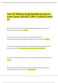 Nurs 323 Midterm Exam Questions & Answers &vert; Latest Update 2026&sol;2027 &lpar;100&percnt; Verified&rpar; Graded A&plus;