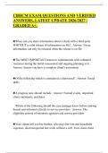 CBHCM EXAM QUESTIONS AND VERIFIED ANSWERS&comma; LATEST UPDATE 2026&sol;2027 &vert; GRADED A&plus;&period;