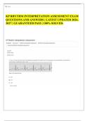 KP RHYTHM INTERPRETATION ASSESSMENT EXAM QUESTIONS AND ANSWERS &vert; LATEST UPDATED 2026&ndash; 2027 & Basic Dysrhythmias & EKG Interpretation Comprehensive Exam Questions and Correct Answers &vert; Updated 2026&sol;2027 Graded A&plus;&period;