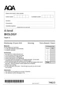 Actual 2025 AQA A-LEVEL BIOLOGY 7402&sol;3 Paper 3 Merged Question Paper &plus; Mark  Scheme  Actual 2025 AQA A-LEVEL BIOLOGY 7402&sol;3 Paper 3 Merged Question Paper &plus; Mark  Scheme 