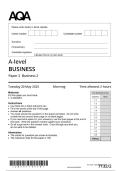 Actual 2025 AQA A-LEVEL BUSINESS 7132&sol;2 Paper 2 Business 2 Merged Question Paper  &plus; Mark Scheme  Actual 2025 AQA A-LEVEL BUSINESS 7132&sol;2 Paper 2 Business 2 Merged Question Paper  &plus; Mark Scheme