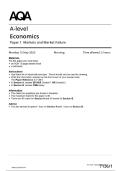 Actual 2025 AQA A-level ECONOMICS 7136&sol;1 Paper 1 Merged Question Paper &plus; Mark  Scheme  Actual 2025  AQA A-level ECONOMICS 7136&sol;1 Paper 1 Markets and Market Failure  Merged Question Paper &plus; Mark Scheme 