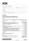 Actual 2025 AQA A-level FURTHER MATHEMATICS 7367&sol;2 Paper 2 Merged Question  Paper &plus; Mark Scheme  Actual 2025 AQA A-level FURTHER MATHEMATICS 7367&sol;2 Paper 2 Merged Question  Paper &plus; Mark Scheme 