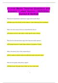 A Level Media Theories Questions and Answers &vert; Latest Version &vert; 2025&sol;2026 &vert;  Correct & Verified