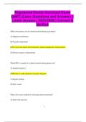 Registered Dental Assistant Exam &lpar;AMT&rpar; Exam Questions and Answers &vert; Latest Version &vert; 2025&sol;2026 &vert; Correct &  Verified