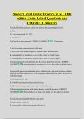 Modern Real Estate Practice in NC 10th  edition Exam Actual Questions and  CORRECT Answers 