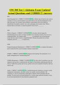 OM 300 Test 1 Alabama Exam Updated  Actual Questions and CORRECT Answers