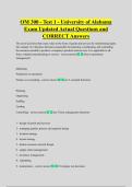 OM 300 - Test 1 - University of Alabama  Exam Updated Actual Questions and  CORRECT Answers