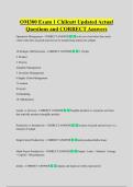 OM300 Exam 1 Chilcutt Updated Actual  Questions and CORRECT Answers