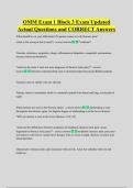 OMM Exam 1 Block 3 Exam Updated  Actual Questions and CORRECT Answers