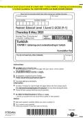 Pearson Edexcel Level 1&sol;Level 2 GCSE &lpar;9-1&rpar; MAY 2025 - Turkish PAPER 1&colon; Listening and understanding in Turkish Foundation Tier QUESTION PAPER And MARK SCHEME MERGED