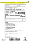 Pearson Edexcel Level 1&sol;Level 2 GCSE &lpar;9-1&rpar; MAY 2025- Urdu PAPER 1&colon; Listening and understanding in Urdu Foundation Tier QUESTION PAPER And MARK SCHEME MERGED