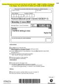 Pearson Edexcel Level 1&sol;Level 2 GCSE &lpar;9&ndash;1&rpar; JUNE 2025 - URDU PAPER 4&colon; Writing in Urdu Higher Tier QUESTION PAPER And MARK SCHEME MERGED