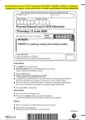 Pearson Edexcel Level 3 GCE Advanced JUNE 2025- ARABIC PAPER 3&colon; Listening&comma; reading and writing in Arabic QUESTION PAPER And MARK SCHEME MERGED