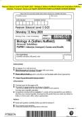 Pearson Edexcel Level 3 GCE MAY 2025 - Biology A &lpar;Salters Nuffield&rpar; Advanced Subsidiary PAPER 1&colon; Lifestyle&comma; Transport&comma; Genes and Health QUESTION PAPER And MARK SCHEME MERGED