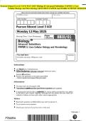 Pearson Edexcel Level 3 GCE MAY 2025 -Biology B Advanced Subsidiary PAPER 1&colon; Core Cellular Biology and Microbiology QUESTION PAPER And MARK SCHEME MERGED