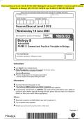 Pearson Edexcel Level 3 GCE JUNE 2025- Biology B Advanced PAPER 3&colon; General and Practical Principles in Biology QUESTION PAPER And MARK SCHEME MERGED
