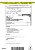Pearson Edexcel Level 3 GCE JUNE 2025-BUSINESS Advanced PAPER 3&colon; Investigating business in a competitive environment QUESTION PAPER And MARK SCHEME MERGED
