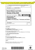 Pearson Edexcel Level 3 GCE MAY 2025 -Economics A Advanced Subsidiary PAPER 2&colon; The UK Economy - Performance and Policies QUESTION PAPER And MARK SCHEME MERGED