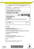 Pearson Edexcel Level 3 GCE JUNE 2025 - Economics A Advanced PAPER 3&colon; Microeconomics and Macroeconomics QUESTION PAPER And MARK SCH&IEcy;&Mcy;&IEcy; &Mcy;ERGED