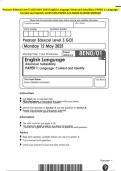 Pearson Edexcel Level 3 GCE MAY 2025-English Language Advanced Subsidiary PAPER 1&colon; Language&colon; Context and Identity QUESTION PAPER And MARK SCHEME MERGED