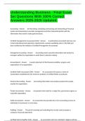 Understanding Business - Final Exam Set Questions With 100&percnt; Correct Answers 2025-2026 Updated&period;