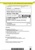 Pearson Edexcel Level 3 GCE MAY 2025 - English Language and Literature Advanced Subsidiary PAPER 2&colon; Varieties in Language and Literature QUESTION PAPER And MARK SCHEME MERGED