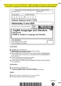 Pearson Edexcel Level 3 GCE JUNE 2025 -English Language and Literature Advanced PAPER 2&colon; Varieties in Language and Literature QUESTION PAPER And MARK SCHEME MERGED