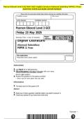 Pearson Edexcel Level 3 GCE MAY 2025 -English Literature Advanced Subsidiary PAPER 2&colon; Prose QUESTION PAPER And MARK SCHEME MERGED