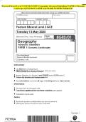 Pearson Edexcel Level 3 GCE MAY 2025- Geography Advanced Subsidiary PAPER 1&colon; Dynamic Landscapes QUESTION PAPER And MARK S&Scy;H&IEcy;&Mcy;&IEcy; MERGED