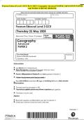 Pearson Edexcel Level 3 GCE MAY 2025- Geography Advanced PAPER 2 QUESTION PAPER And MARK SCHEME MERGED