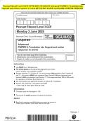 Pearson Edexcel Level 3 GCE JUNE 2025 -GUJARATI Advanced PAPER 2&colon; Translation into Gujarati and written response to works QUESTION PAPER And MARK SCHEME MERGED