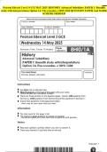 Pearson Edexcel Level 3 GCE MAY 2025 -HISTORY Advanced Subsidiary PAPER 1&colon; Breadth study with interpretations Option 1A&colon; The crusades&comma; c1095&ndash;1204 QUESTION PAPER And MARK SCHEME MERGED