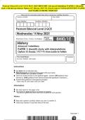 Pearson Edexcel Level 3 GCE MAY 2025-HISTORY Advanced Subsidiary PAPER 1&colon; Breadth study with interpretations Option 1E&colon; Russia&comma; 1917-91&colon; from Lenin to Yeltsin QUESTION PAPER And MARK SCHEME MERGED