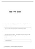 NSG 6005 WEEK 7 QUESTIONS AND VERIFIED ANSWERS
