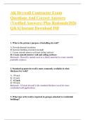 AK Drywall Contractor Exam  Questions And Correct Answers  &lpar;Verified Answers&rpar; Plus Rationale2026  Q&A&vert; Instant Download Pdf