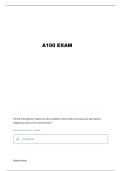 A100 EXAM 2 QUESTIONS AND VERIFIED ANSWERS
