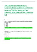 AK Electrical Administrator &ndash;  Linework Exam Questions And Correct  Answers &lpar;Verified Answers&rpar; Plus  Rationale 2026 Q&A&vert; Instant Download  Pdf  