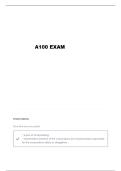 A100 FINAL EXAM 2 QUESTIONS AND VERIFIED ANSWERS