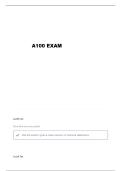 A100 FINAL EXAM MODULES 4-7 QUESTIONS AND VERIFIED ANSWERS