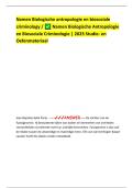 Namen Biologische antropologie en biosociale  criminology &sol; Namen Biologische Antropologie  en Biosociale Criminologie &vert; 2025 Studie- en  Oefenmateriaa