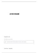 A100 IU FINAL QUESTIONS AND VERIFIED ANSWERS