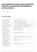 MATH 110&vert;MATH 110 FINAL EXAM QUESTIONS AND WELL ELABORATED ANSWERS&vert;NEW&excl;&excl;&lbrace;ACTUAL EXAM&rcub;&rcub;